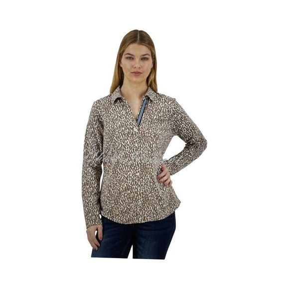 JUST WHITE JERSEY STRETCH BLOUSE. - Picture 1 of 10
